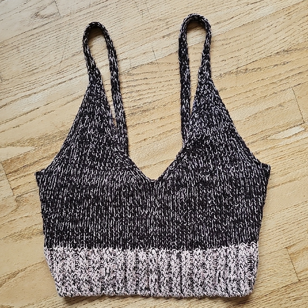Free People Crop Sweater Tank Top